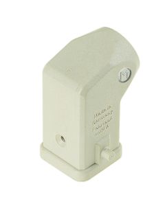 Obudowa złącza rozm. 3A, Han 3A-GW-M20, jasnoszary plastik, na kabel, kątowa, 1 x M20, rygiel pojedynczy