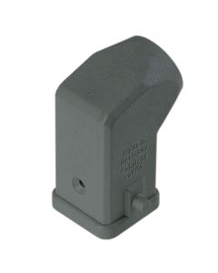 Obudowa złącza rozm. 3A, Han 3A-GW-M20, czarny plastik, na kabel, kątowa, 1 x M20, rygiel pojedynczy