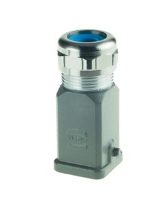 Obudowa złącza rozm. 3A, Han 3A-gg-M25, metal, na kabel, prosta, wejście M25, z dławikiem metal. 11-17mm, rygiel pojedyn...