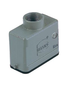 Obudowa złącza rozm. 10A, Han 10A-gg-M20, metal, na kabel, prosta, 1 x M20, rygiel pojedynczy, niska konstrukcja