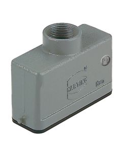 Obudowa złącza rozm. 16A, Han 16A-gg-M20, metal, na kabel, prosta, 1 x M20, rygiel pojedynczy, niska konstrukcja