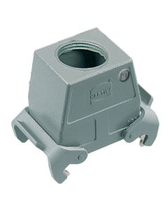 Obudowa złącza rozm. 32A, Han 32A-gg-QB-M32, metal, na kabel, prosta z 2 klamrami, wejście M32, rygiel podwójny, wysoka ...