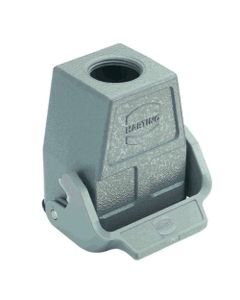 Obudowa złącza rozm. 6B, Han 6B-kg-LB-M25, na kabel, prosta, 1 x M25, do złącza kabel-kabel, wysoka konstrukcja, z klamr...