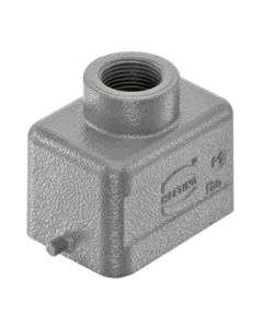 Obudowa złącza rozm. 6B, Han 6B-gg-M20, na kabel, prosta, 1 x M20, niska konstrukcja, bolce do klamry pojedynczej