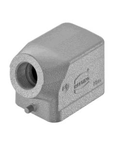 Obudowa złącza rozm. 6B, Han 6B-gs-M20, na kabel, kątowa, 1 x M20, rygiel pojedynczy, niska konstrukcja