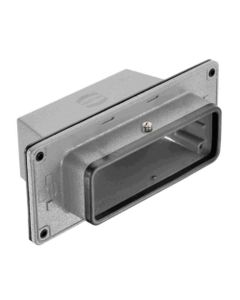 Obudowa złącza rozm. 10B, Han 10B HTE M25 PFT CL, przepust kołnierzowy na kabel, prosty, 1 x M25, do rygla centalnego, w...