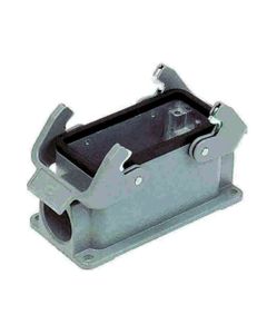 Obudowa złącza rozm. 10B, Han 10B-asg2-QB-M20, cokołowa, wyjście boczne 2 x M20, z 2 klamrami, rygiel podwójny, niska ko...