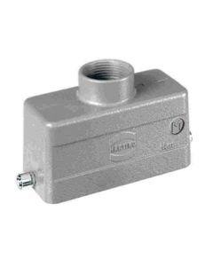 Obudowa złącza rozm. 10B, Han 10B-gg-R-M25, na kabel, prosta, 1 x M25, rygiel pojedynczy, niska konstrukcja