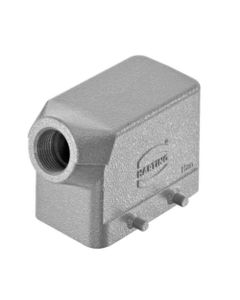 Obudowa złącza rozm. 10B, Han 10B-gs-M25, na kabel, kątowa, 1 x M25, rygiel podwójny, niska konstrukcja