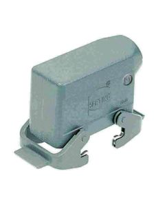 Obudowa złącza rozm. 10B, Han 10B-gs-QB-M25, na kabel, kątowa, 1 x M25, niska konstrukcja, z 2 klamrami