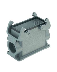 Obudowa złącza rozm. 16B, Han 16B-asg1-QB-M32, cokołowa, wyjście boczne 1 x M32, wysoka konstrukcja, z 2 klamrami