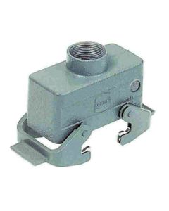 Obudowa złącza rozm. 16B, Han 16B-gg-QB-M32, na kabel, prosta, 1 x M32, rygiel podwójny, niska konstrukcja, z 2 klamrami...