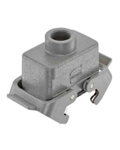 Obudowa złącza rozm. 16B, ob..Han 16B-kg-QB-M25, na kabel, prosta, 1 x M25, do złącza kabel-kabel, rygiel podwójny, nisk...