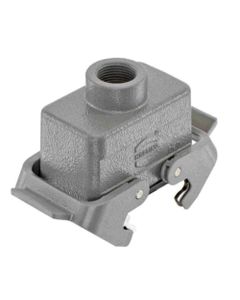 Obudowa złącza rozm. 16B, Han 16B-kg-QB-M32, na kabel, prosta, 1 x M32, do złącza kabel-kabel, niska konstrukcja, z 2 kl...