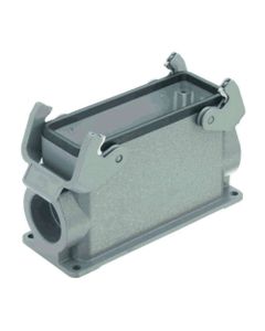 Obudowa złącza rozm. 24B, obudowa Han 24B-asg1-QB-M32, cokołowa, wyjście boczne 1 x M32, z 2 klamrami, rygiel podwójny, ...