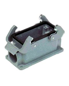 Obudowa złącza rozm. 24B, Han 24B-asg2-QB-M25, cokołowa, wyjście boczne 2 x M25, z 2 klamrami, rygiel podwójny, niska ko...