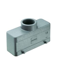 Obudowa złącza rozm. 24B, Han 24B-gg-M32, na kabel, prosta, 1 x M32, niska konstrukcja, bolce do klamry podwójnej