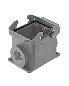 Obudowa złącza rozm. 32B, Han 32B-HSM-HC-QB-2xM40, cokołowa, wyjście boczne 2 x M40, wysoka konstrukcja, z 2 klamrami...