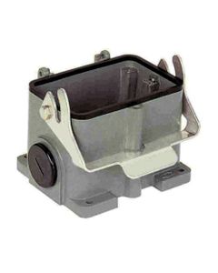 Obudowa złącza rozm. 48B, Han 48B-asg2-LB-M40, cokołowa, wyjście boczne 2 x M40, z klamrą i z pokrywą z tworzywa, rygiel...