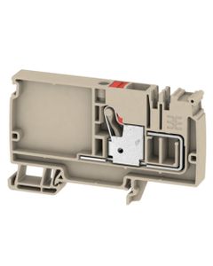 Złączka zasilająca AAP12 10 LO RD, PUSH IN, 10 mm2, 800V, 57A, ciemnobeżowa, popychacz czerwony