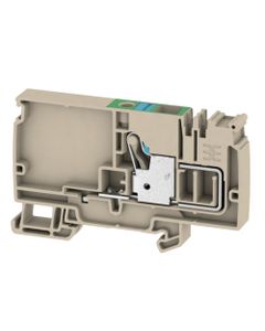 Złączka zasilająca AAP12 10 FE, PUSH IN, 10 mm2, 800V, 57A, ciemnobeżowa, popychacz niebieski/zielony