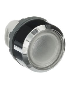 Przycisk kryty MP1-30C przezroczysty, monostabilny, kołnierz metalowy chromowany, napęd bez ramki