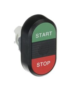 Przycisk 2-klawiszowy MPD4-11B, zielony/czerwony START-STOP, napęd bez ramki