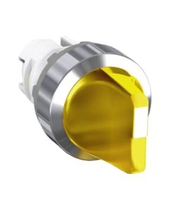 Łącznik pokrętny podświetlany M2SS1-31Y, żółty, 2-poz. 45°, stabilny, kołnierz metalowy chromowany, napęd bez ramki...