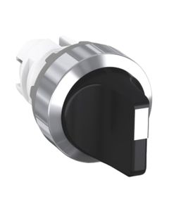 Łącznik pokrętny M2SS2-30B, czarny, 2-poz. 90°, stabilny, kołnierz metalowy chromowany, napęd bez ramki