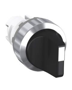 Łącznik pokrętny M3SS1-30B, czarny, 3-poz. stabilny, kołnierz metalowy chromowany, napęd bez ramki