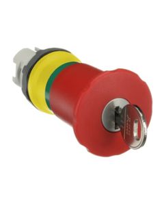 Przycisk bezpieczeństwa MPEK4-13R, czerwony fi 40mm, odblok. kluczem kod 3433-E, napęd bez ramki