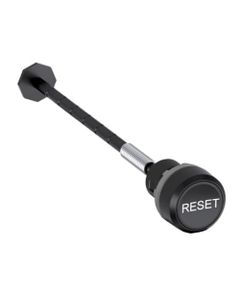 Przycisk do resetu kryty KPR3-104B czarny RESET, monostabilny, kołnierz z tworzywa, sam napęd