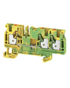 Złączka przewodu ochronnego A3C 4 PE, PUSH IN, 4 mm2, 800V, zielono-żółta, 3 połączenia