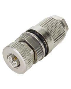 Złącze rozbieralne żeńskie M12 4P, proste, kod-L, zaciski nożowe, dław. 5.8-13.5mm, M12 Power IDC 4F L-coded