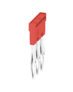 Mostek krosujący ZQV 2.5N/3 RD, 3-biegun. wtykowy, 2.5 mm2, czerwony, do serii A