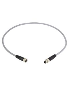 Przewód do czujników dwustronny, złącze 3P M8 żeńskie proste/M8 męskie proste, 5m PVC, Harting