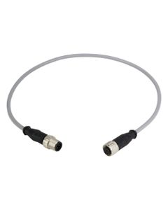 Przewód do czujników dwustronny, złącze 4P M12 żeńskie proste/M12 męskie proste, 5m PVC, Harting