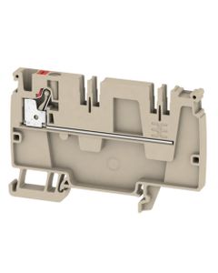 Złączka dystrybucyjna AAP21 4 LI RD, PUSH IN, 4 mm2, 250V, 32A, ciemnobeżowa, popychacz czerwony