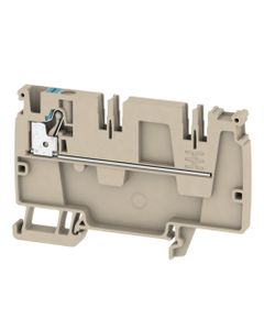 Złączka dystrybucyjna AAP21 4 LI BL, PUSH IN, 4 mm2, 250V, 32A, ciemnobeżowa, popychacz niebieski