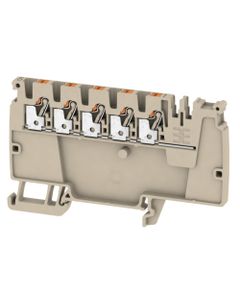Złączka dystrybucyjna AAP12 2.5 LI OR, PUSH IN, 2.5 mm2, 800V, 24A, ciemnobeżowa, popychacz pomarańczowy
