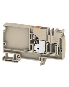Złączka zasilająca AAP12 10 LO OR, PUSH IN, 10 mm2, 800V, 57A, ciemnobeżowa, popychacz pomarańczowy