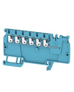Złączka dystrybucyjna AAP11 1.5 LI BL/OR, PUSH IN, 1.5 mm2, 500V, 17.5A, niebieska, popychacz pomarańczowy