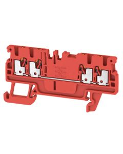 Złączka przelotowa A4C 1.5 RD, PUSH IN, 1.5 mm2, 500V, 17.5A, czerwona, 2 wejście/2 wyjścia