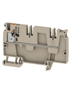 Złączka dystrybucyjna AAP21 4 LI OR, PUSH IN, 4 mm2, 250V, 32A, ciemnobeżowa, popychacz pomarańczowy