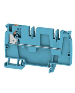 Złączka dystrybucyjna AAP21 4 LI BL/OR, PUSH IN, 4 mm2, 250V, 32A, niebieska, popychacz pomarańczowy