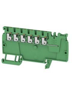 Złączka dystrybucyjna AAP11 1.5 LI GN/OR, PUSH IN, 1.5 mm2, 500V, 17.5A, zielona, popychacz pomarańczowy