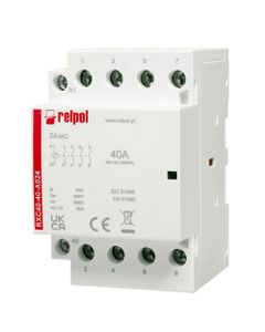 Stycznik modułowy RXC40-40-A024, 40A, 4NO, cewka24V AC, 3 moduły
