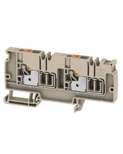 Złączka zasilająca AAP13 6 LO-LO OR, PUSH IN, 6 mm2, 250V, 41A, ciemnobeżowa, popychacz pomarańczowy