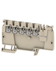 Złączka dystrybucyjna AAP12 2.5 LI WT, PUSH IN, 2.5 mm2, 800V, 24A, ciemnobeżowa, popychacz biały
