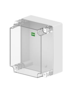 Puszka INDUSTRIAL 2721-01, hermetyczna n/t, 270x220x168mm, IP65, podstawa z ABS, pokrywa przezroczysta